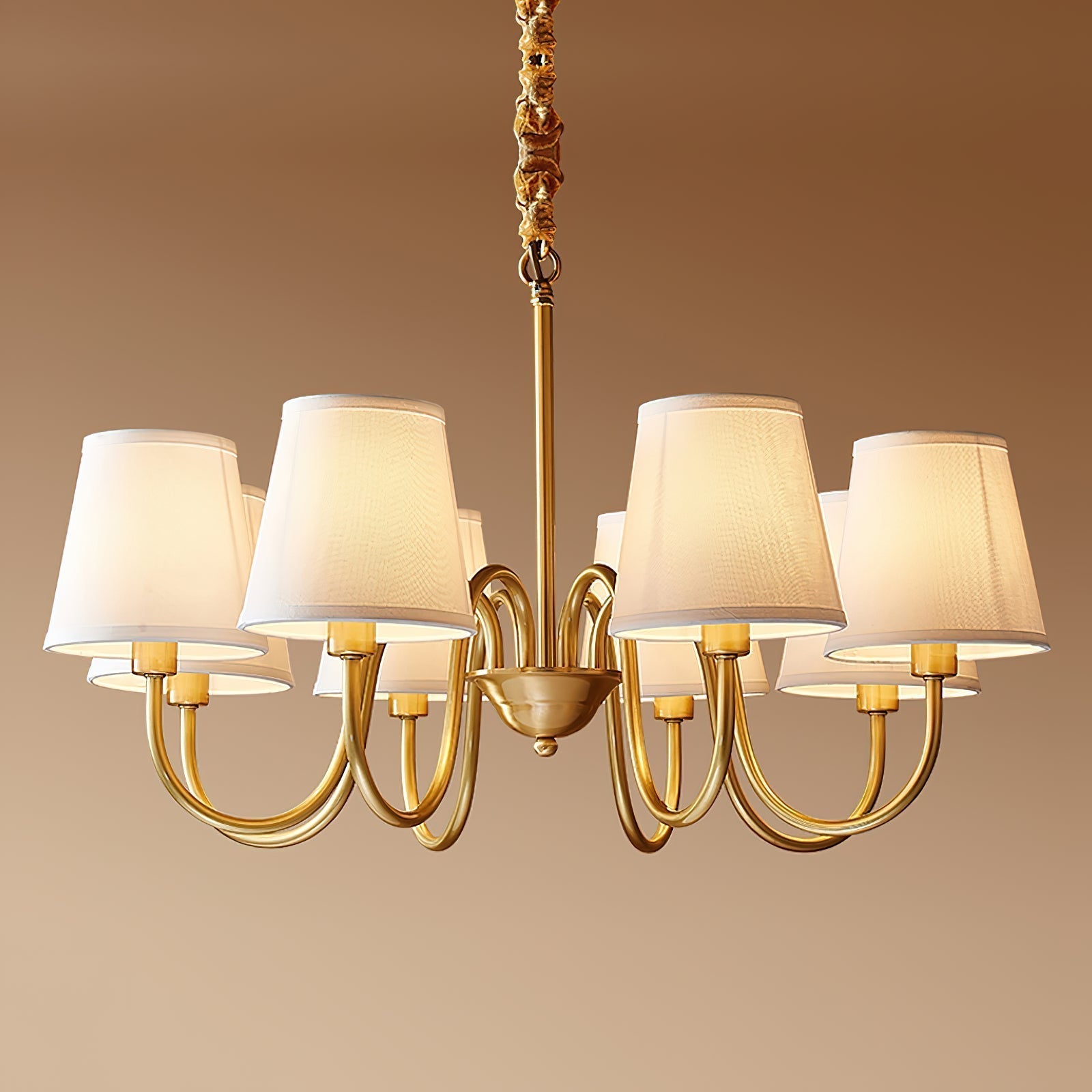 Dalen Traditional Stacey Fabric Chandelier-Neutral Decor