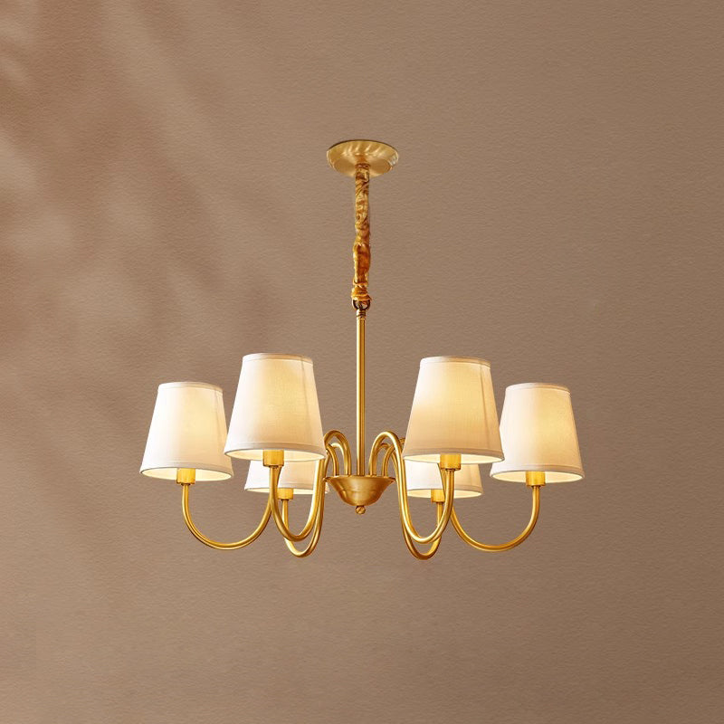 Dalen Traditional Stacey Fabric Chandelier-Neutral Decor