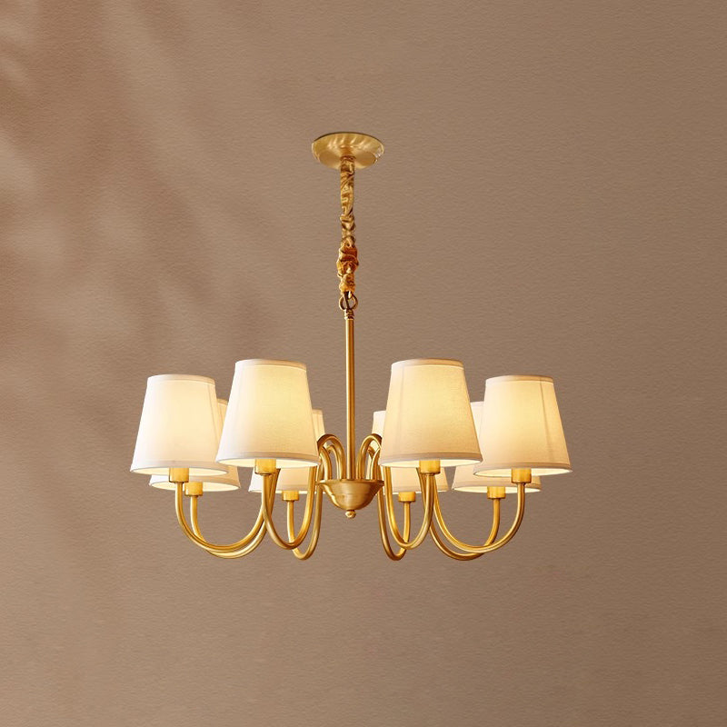 Dalen Traditional Stacey Fabric Chandelier-Neutral Decor