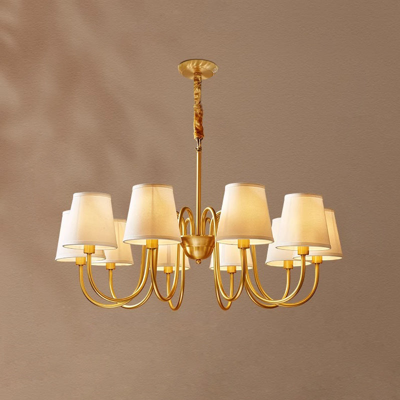 Dalen Traditional Stacey Fabric Chandelier-Neutral Decor