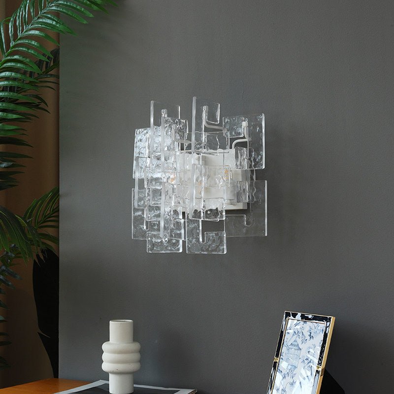 Stacked Glass Wall Sconce-Neutral Decor