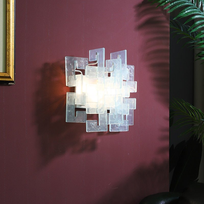Stacked Glass Wall Sconce-Neutral Decor