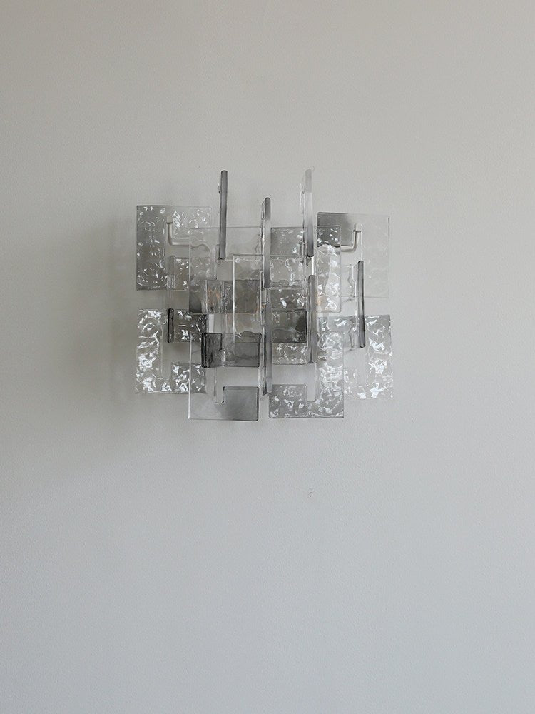 Stacked Glass Wall Sconce-Neutral Decor