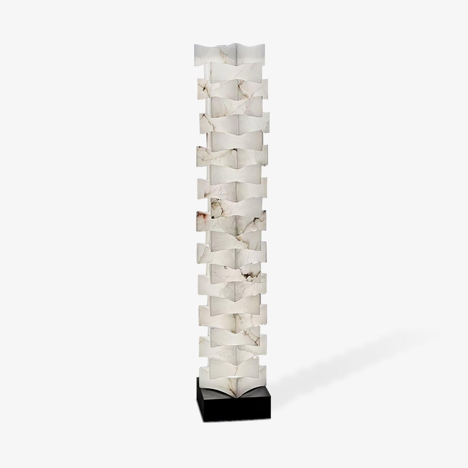 Sostix Alabaster Floor Lamp-Neutral Decor