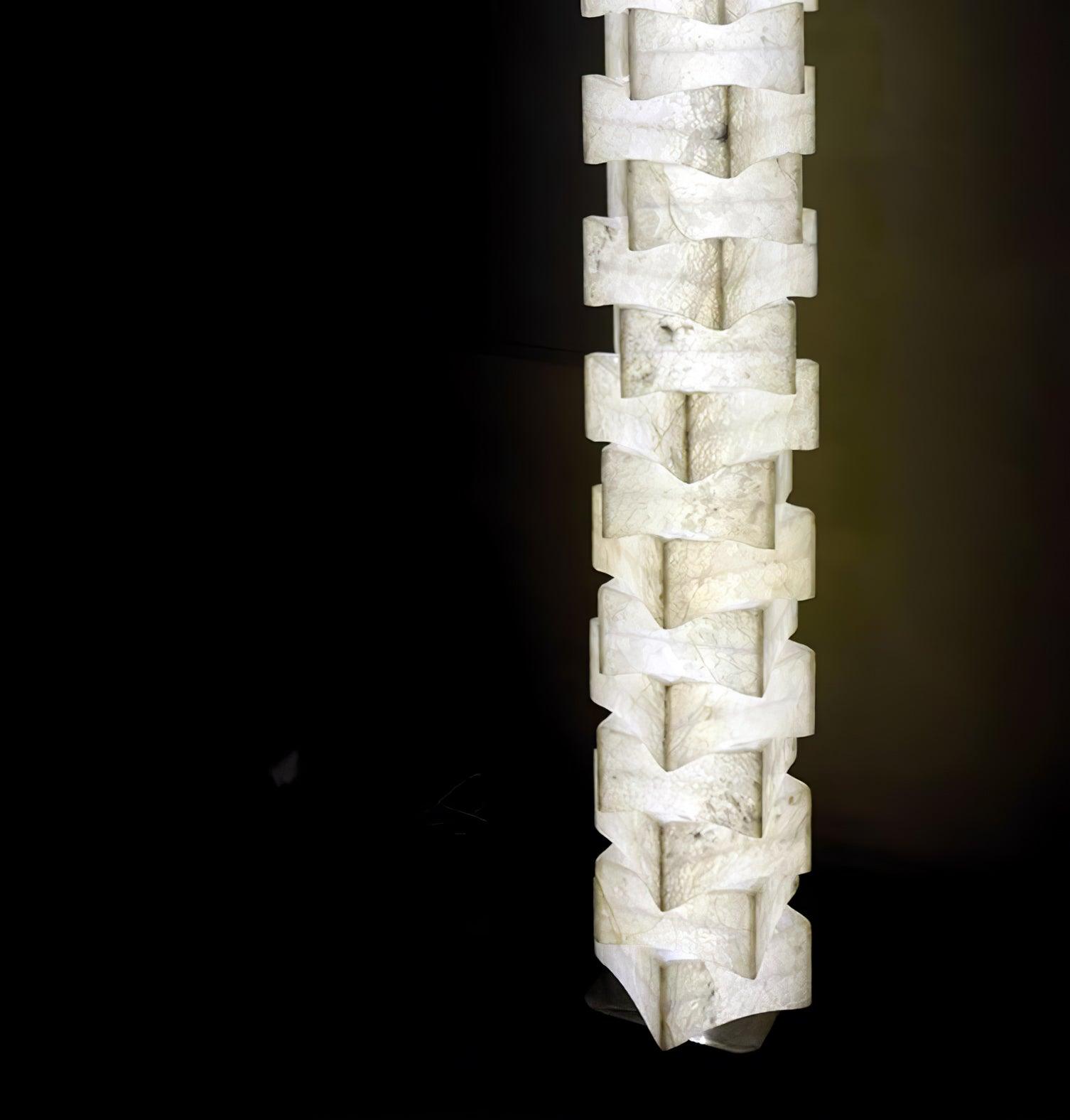Sostix Alabaster Floor Lamp-Neutral Decor