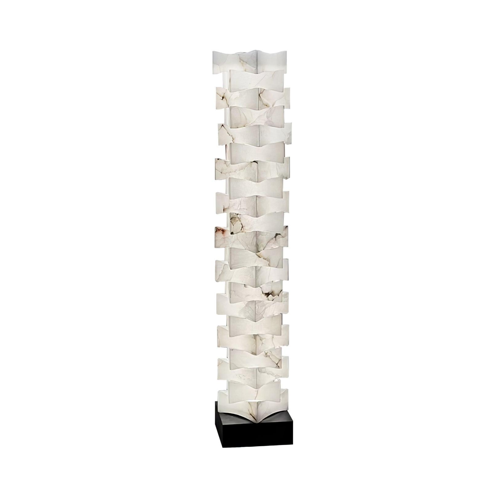 Sostix Alabaster Floor Lamp-Neutral Decor