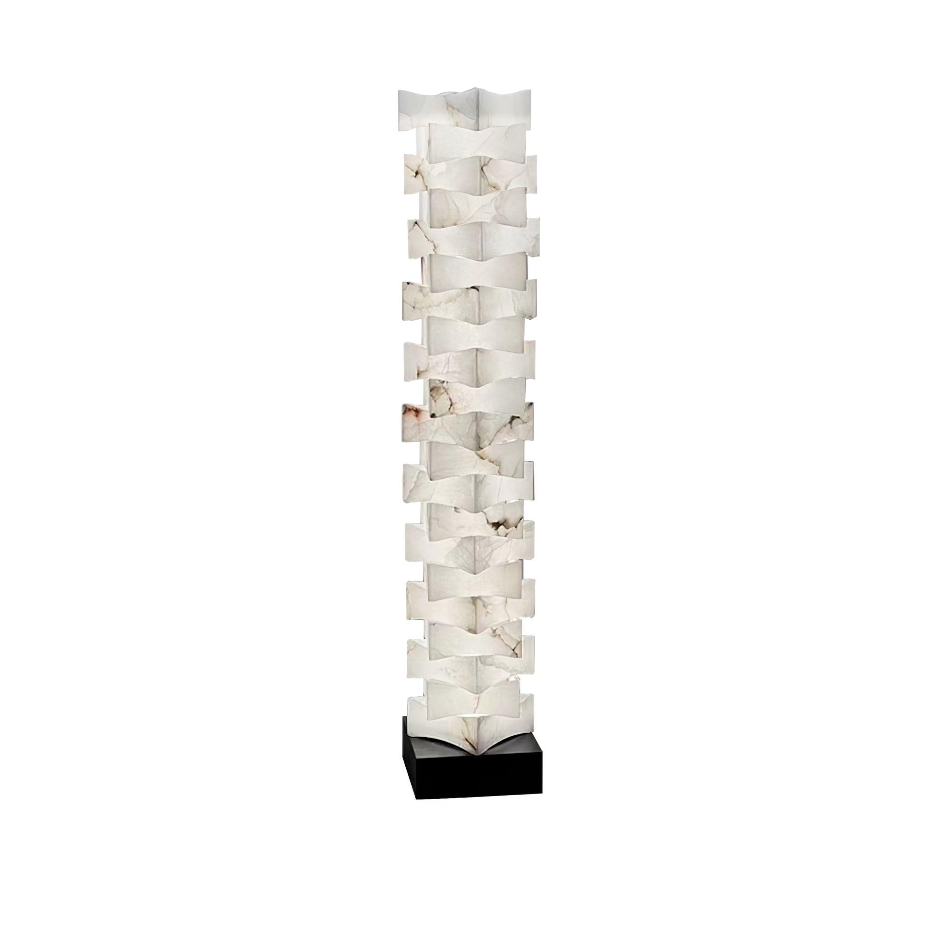 Sostix Alabaster Floor Lamp-Neutral Decor