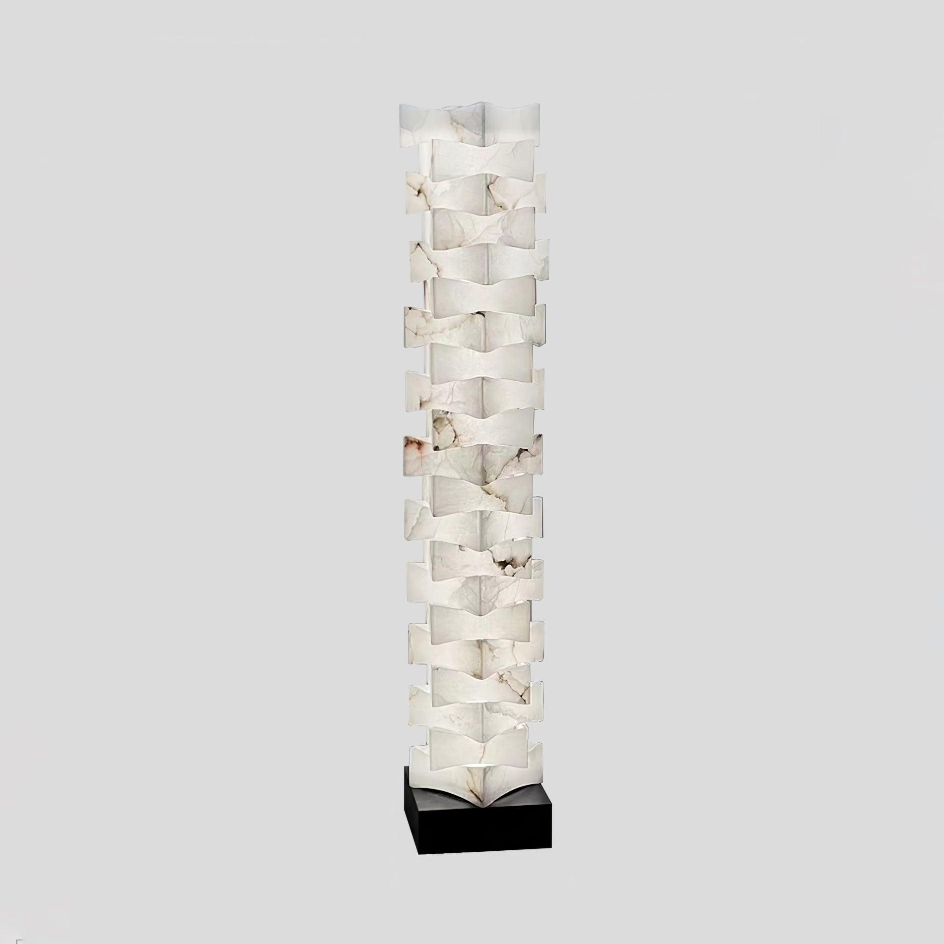 Sostix Alabaster Floor Lamp-Neutral Decor
