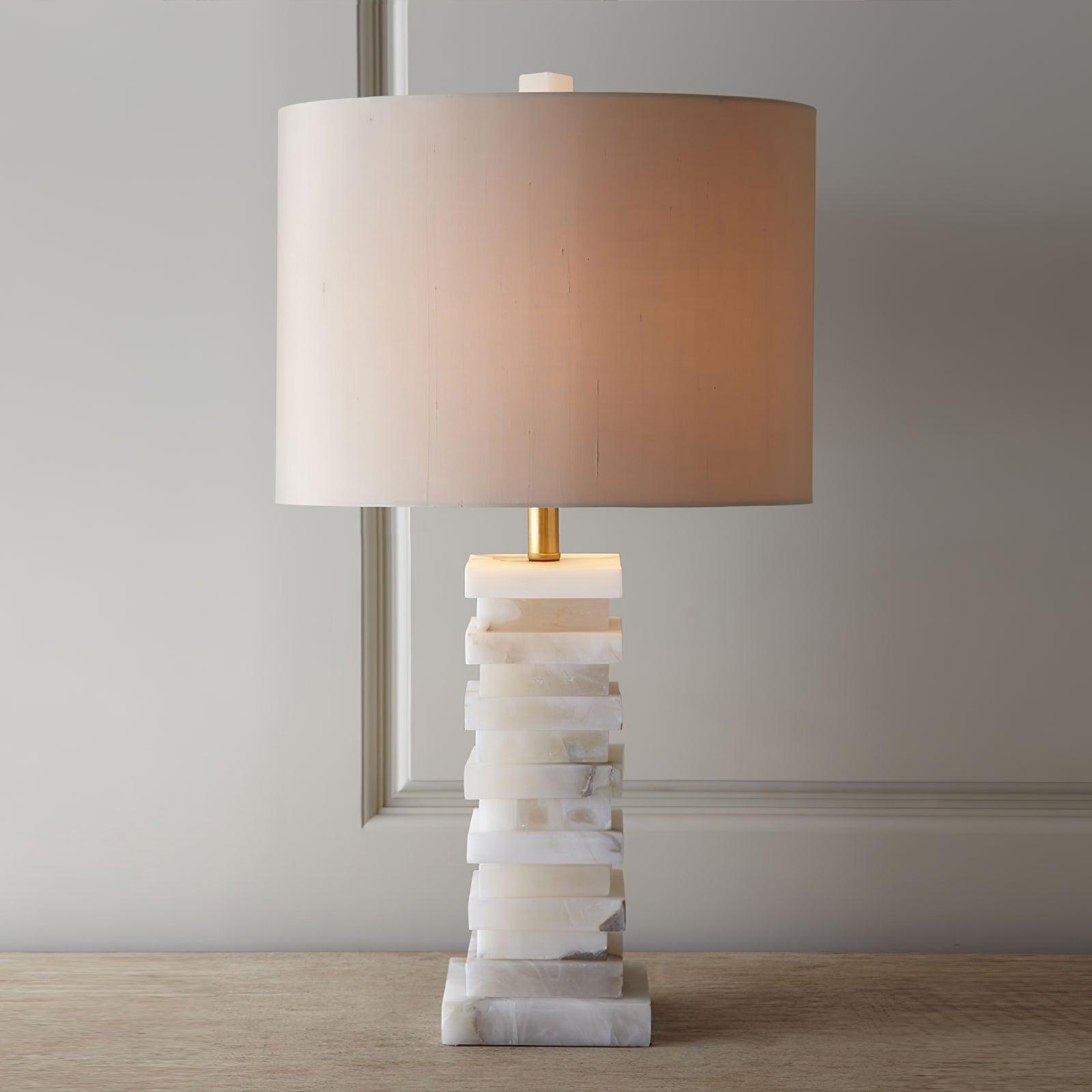 Covynen Alabaster Table Lamp-Neutral Decor