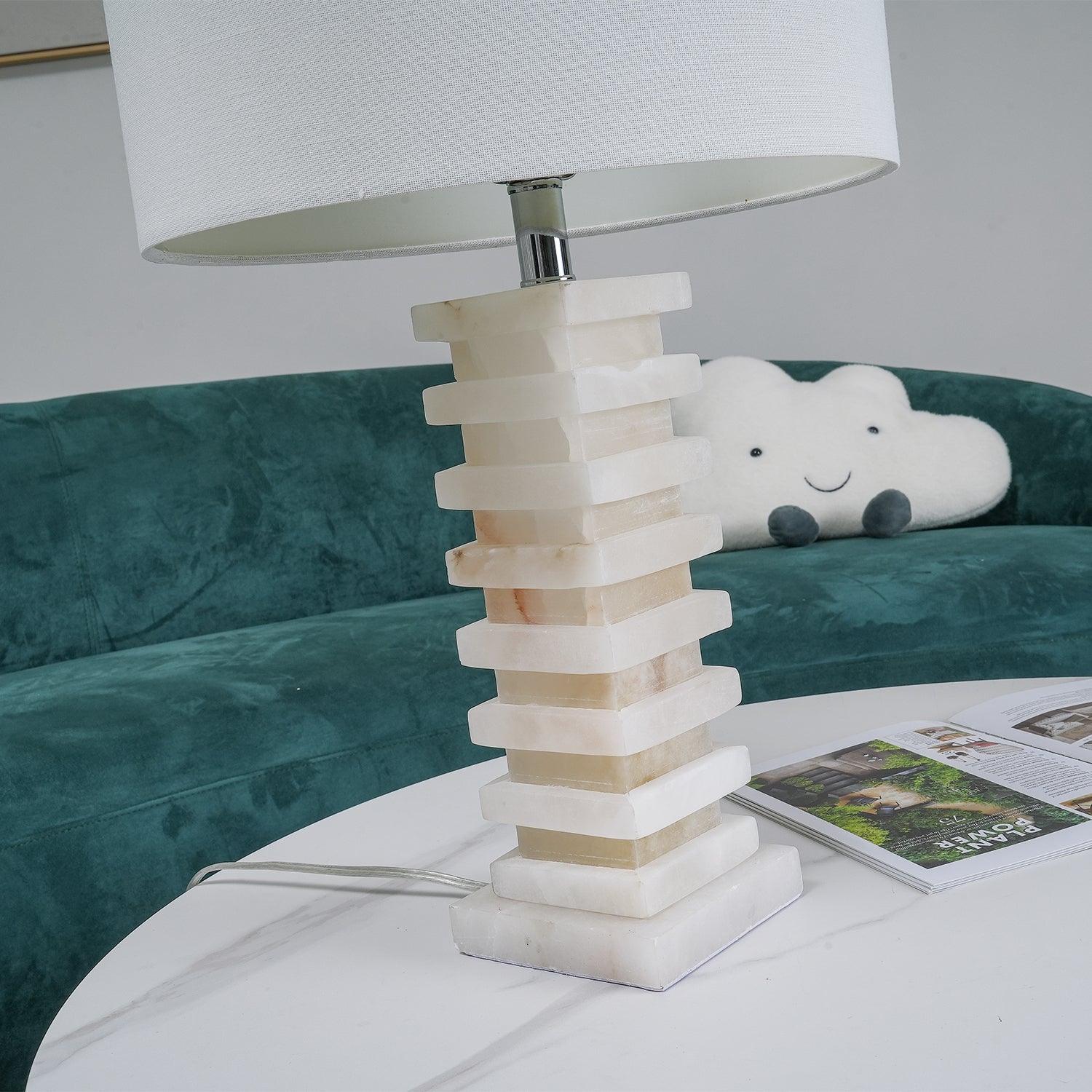 Covynen Alabaster Table Lamp-Neutral Decor