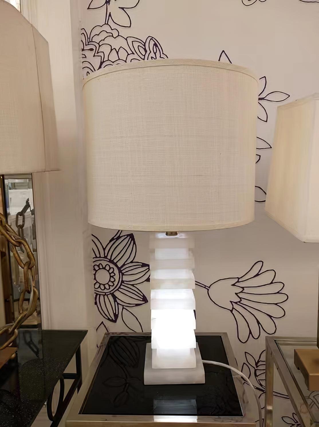 Covynen Alabaster Table Lamp-Neutral Decor