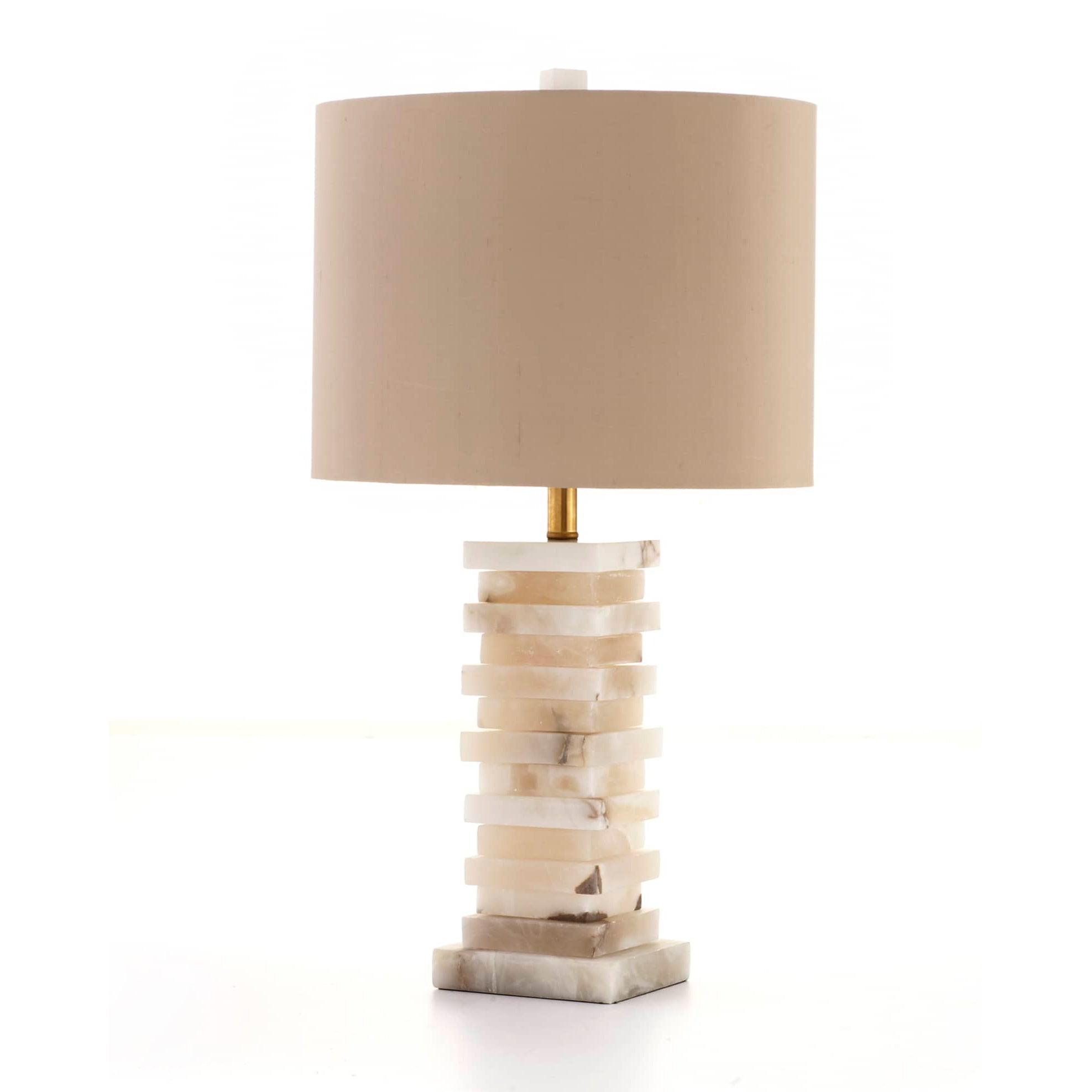Covynen Alabaster Table Lamp-Neutral Decor