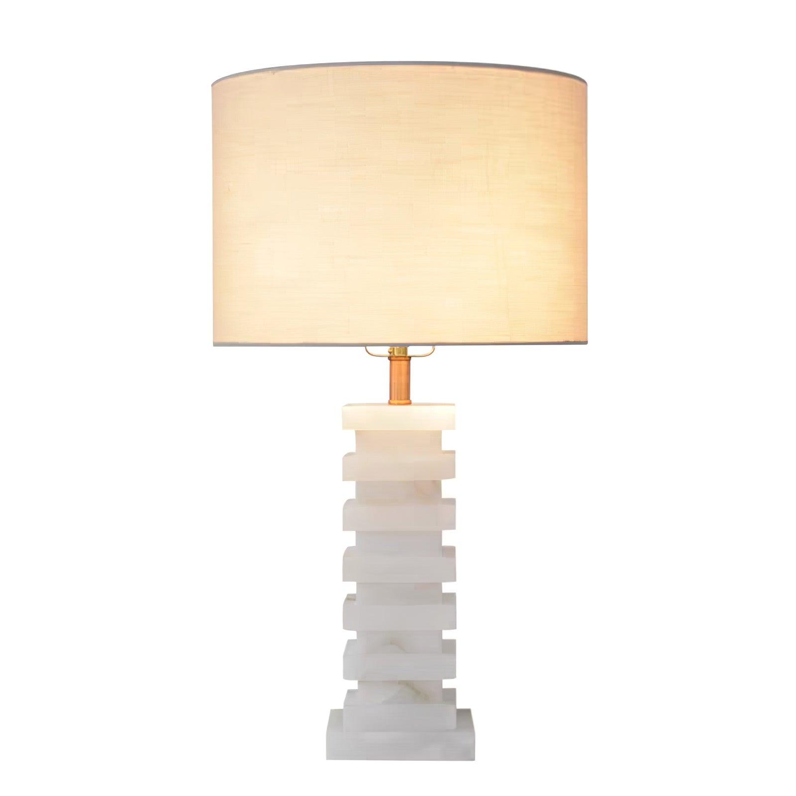 Covynen Alabaster Table Lamp-Neutral Decor