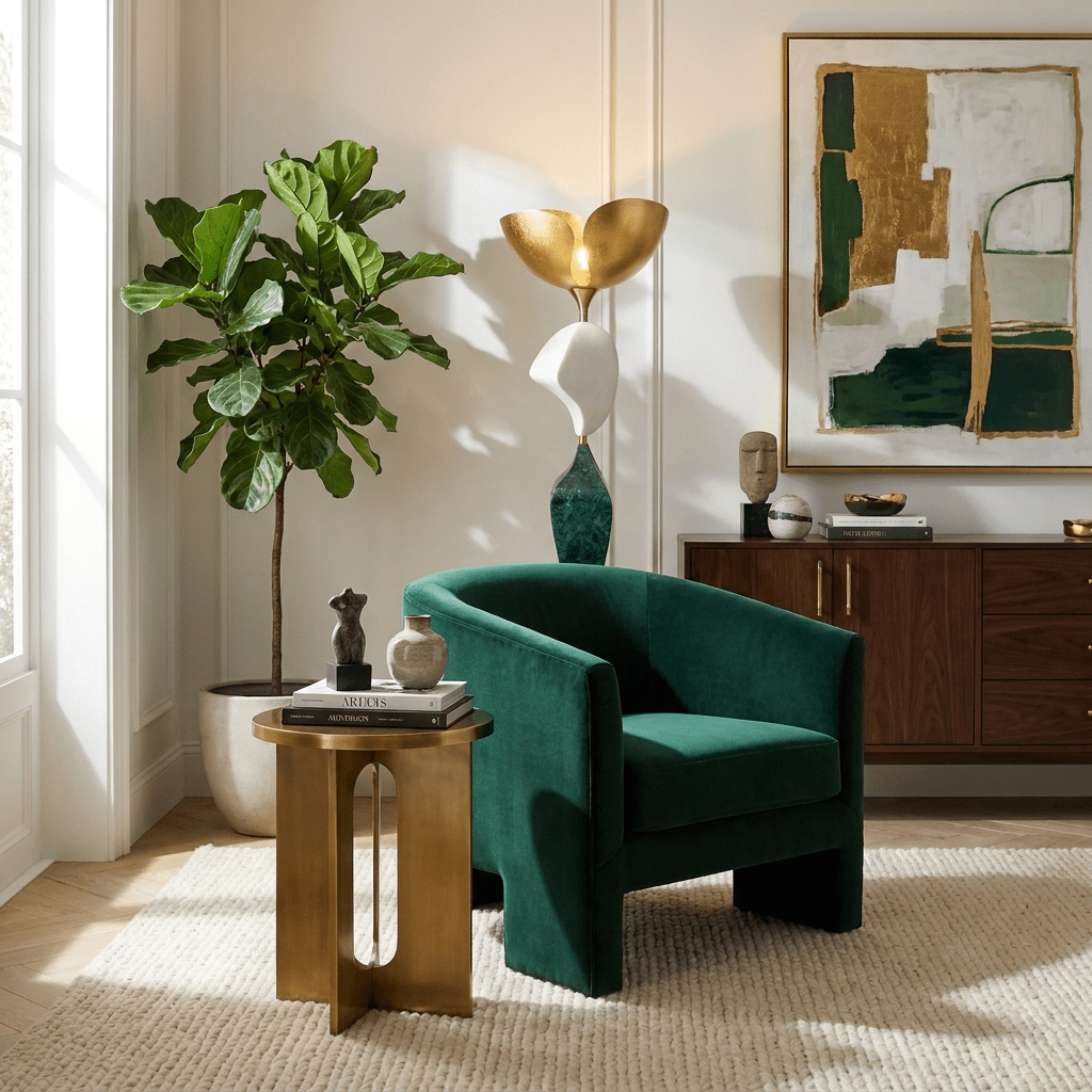 Stacked Sculptural Floor Lamp-Neutral Decor