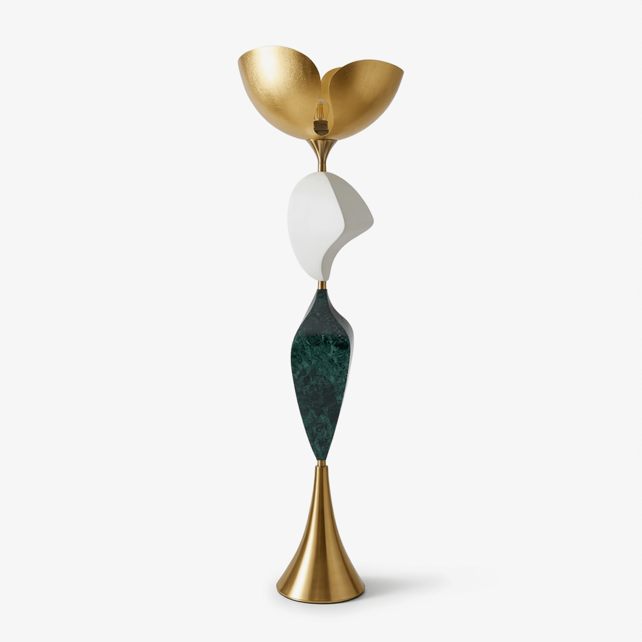 Stacked Sculptural Floor Lamp-Neutral Decor