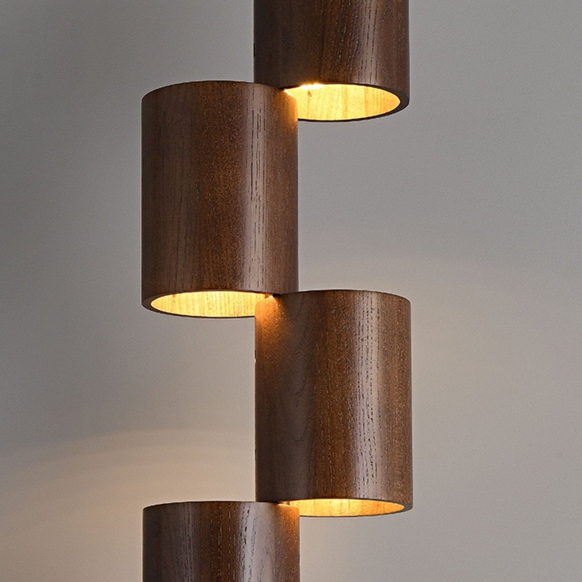 Aris Stacked Wood Tower Floor Lamp-Neutral Decor