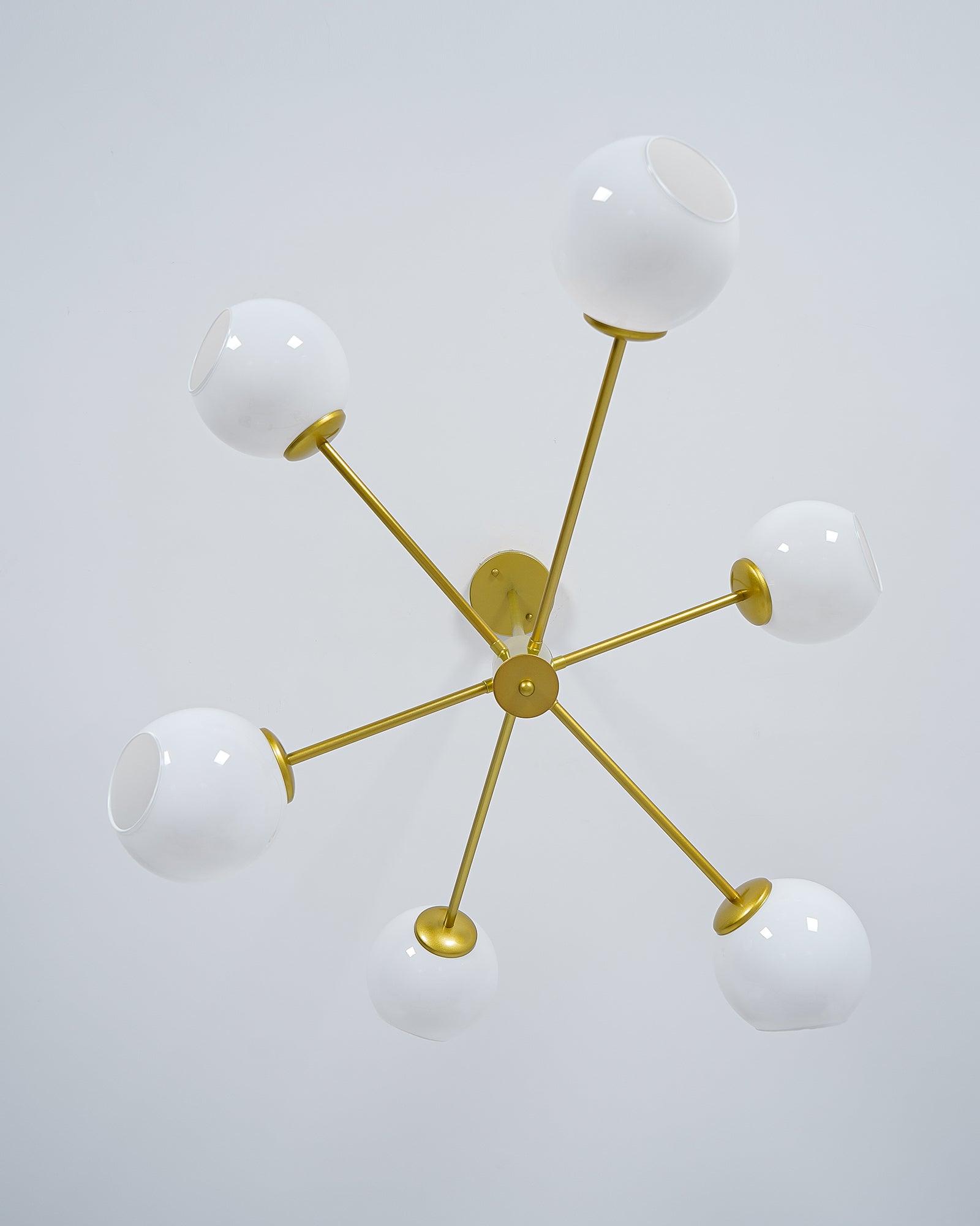 Aristin Chandelier Staggered Glass 6-Light-Neutral Decor