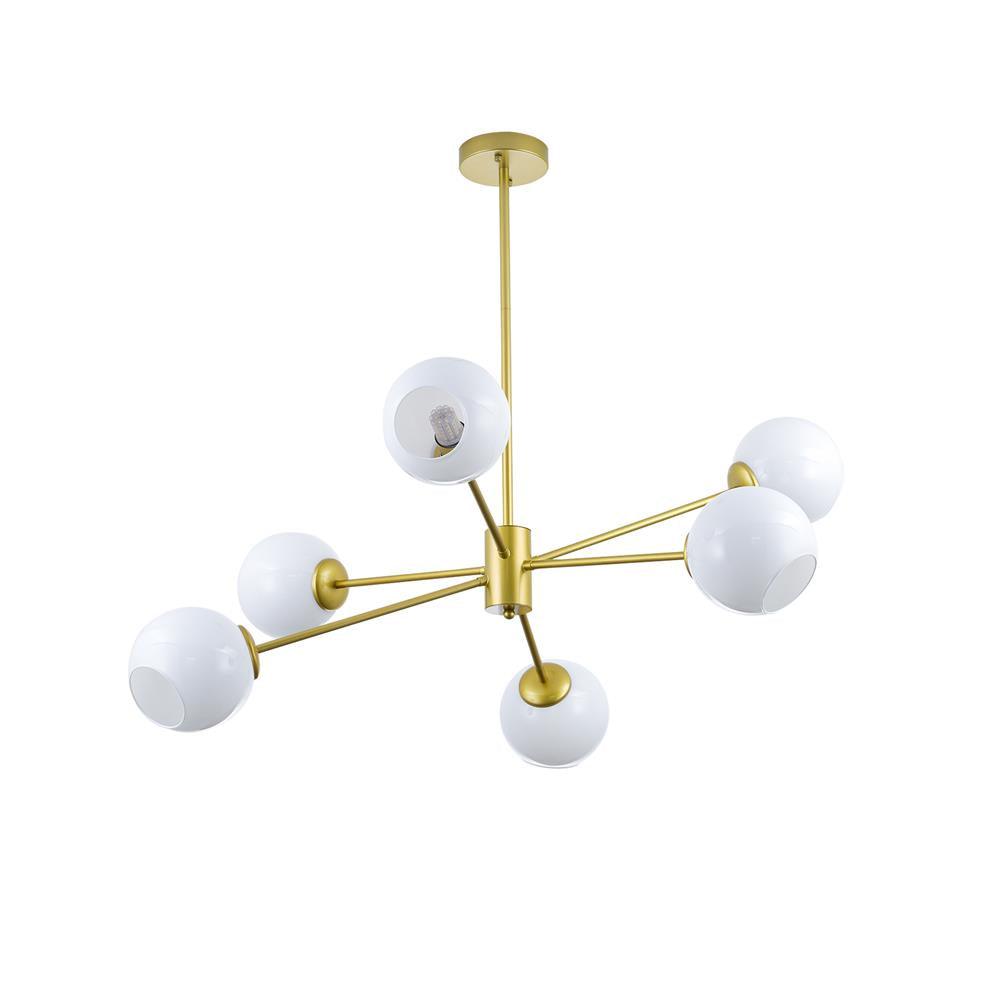 Aristin Chandelier Staggered Glass 6-Light-Neutral Decor