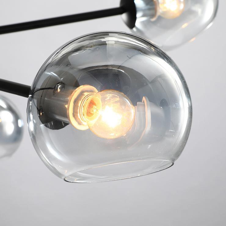 Aristin Chandelier Staggered Glass 6-Light-Neutral Decor