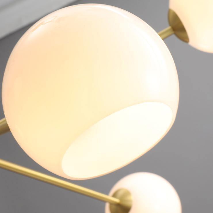 Aristin Chandelier Staggered Glass 6-Light-Neutral Decor