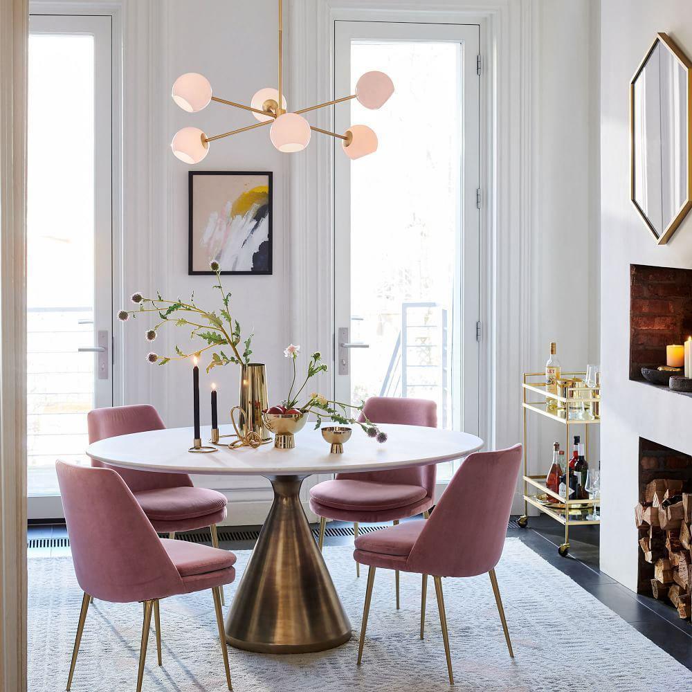 Aristin Chandelier Staggered Glass 6-Light-Neutral Decor