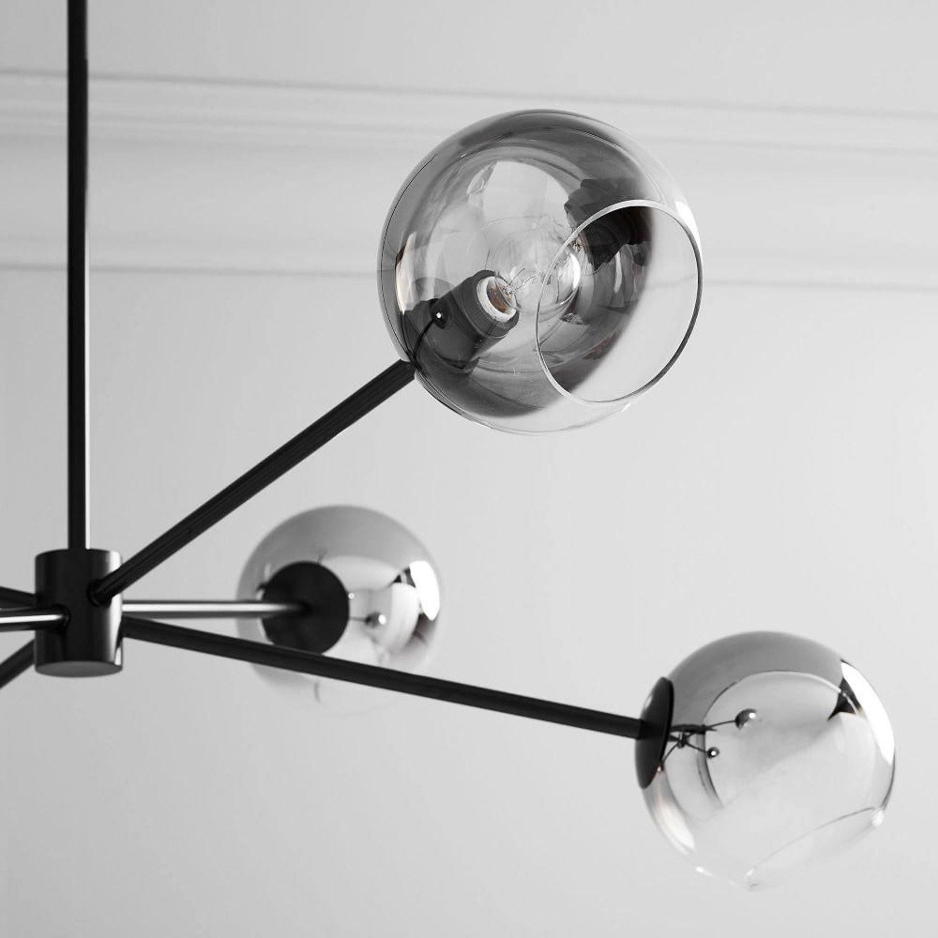 Aristin Chandelier Staggered Glass 6-Light-Neutral Decor