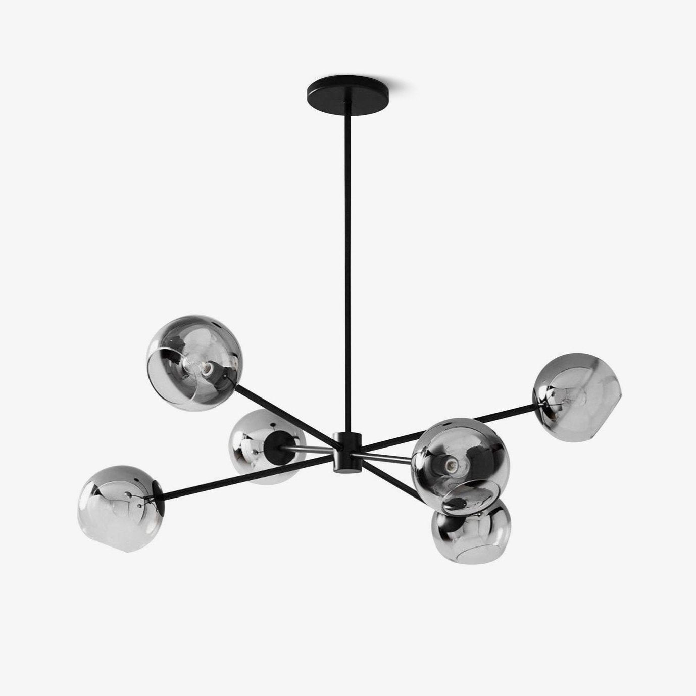 Aristin Chandelier Staggered Glass 6-Light-Neutral Decor
