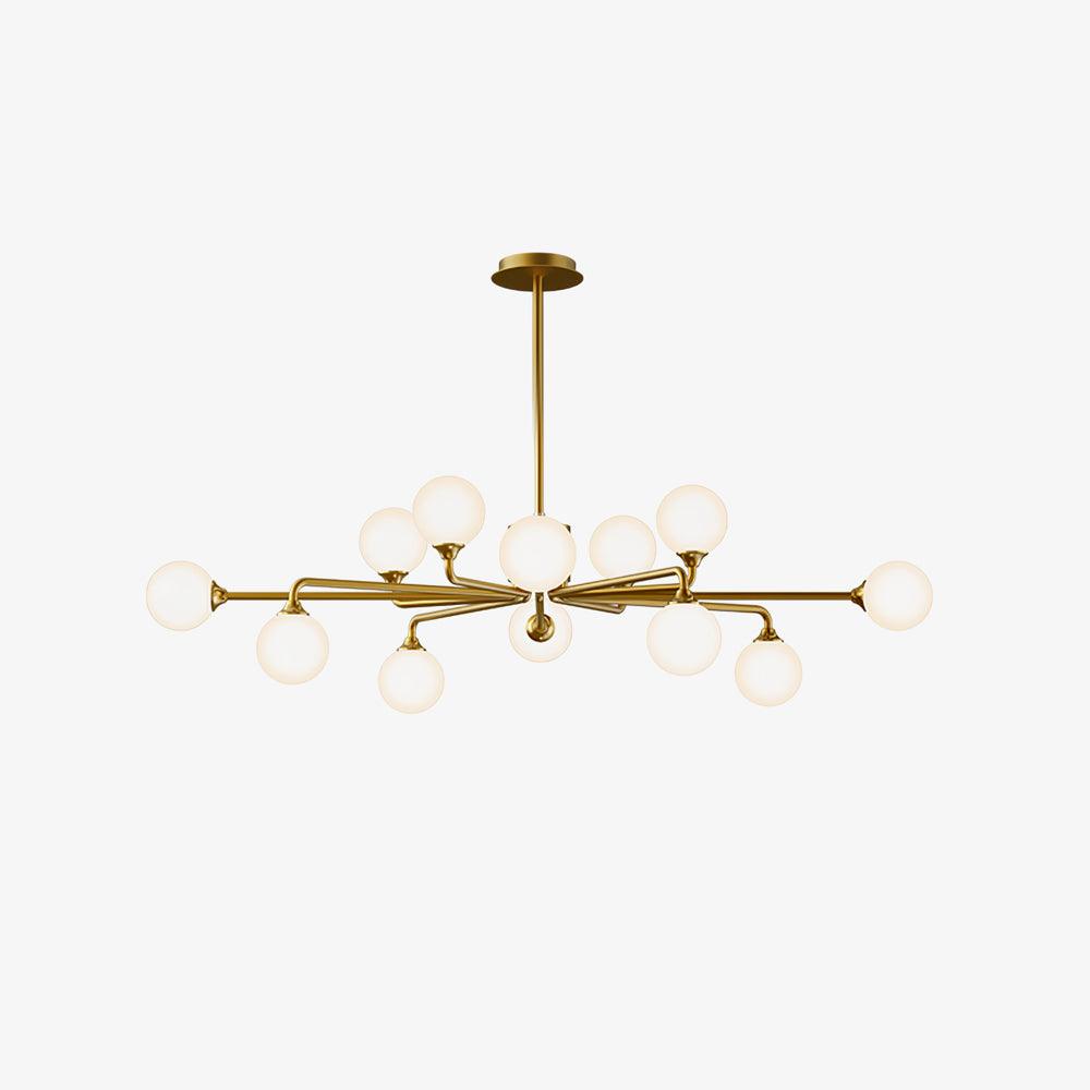 Nivor Modern Glass Chandelier-Neutral Decor