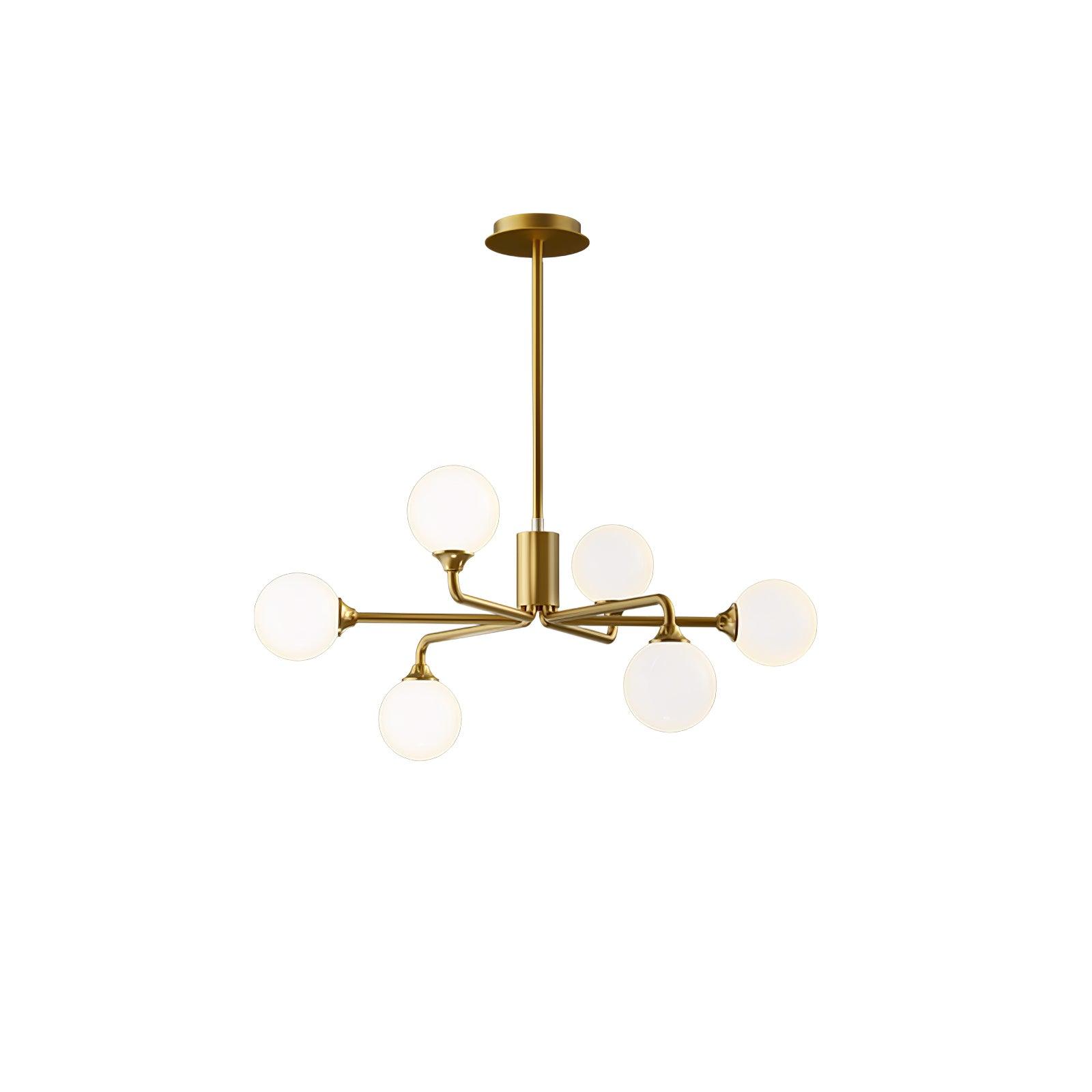 Nivor Modern Glass Chandelier-Neutral Decor