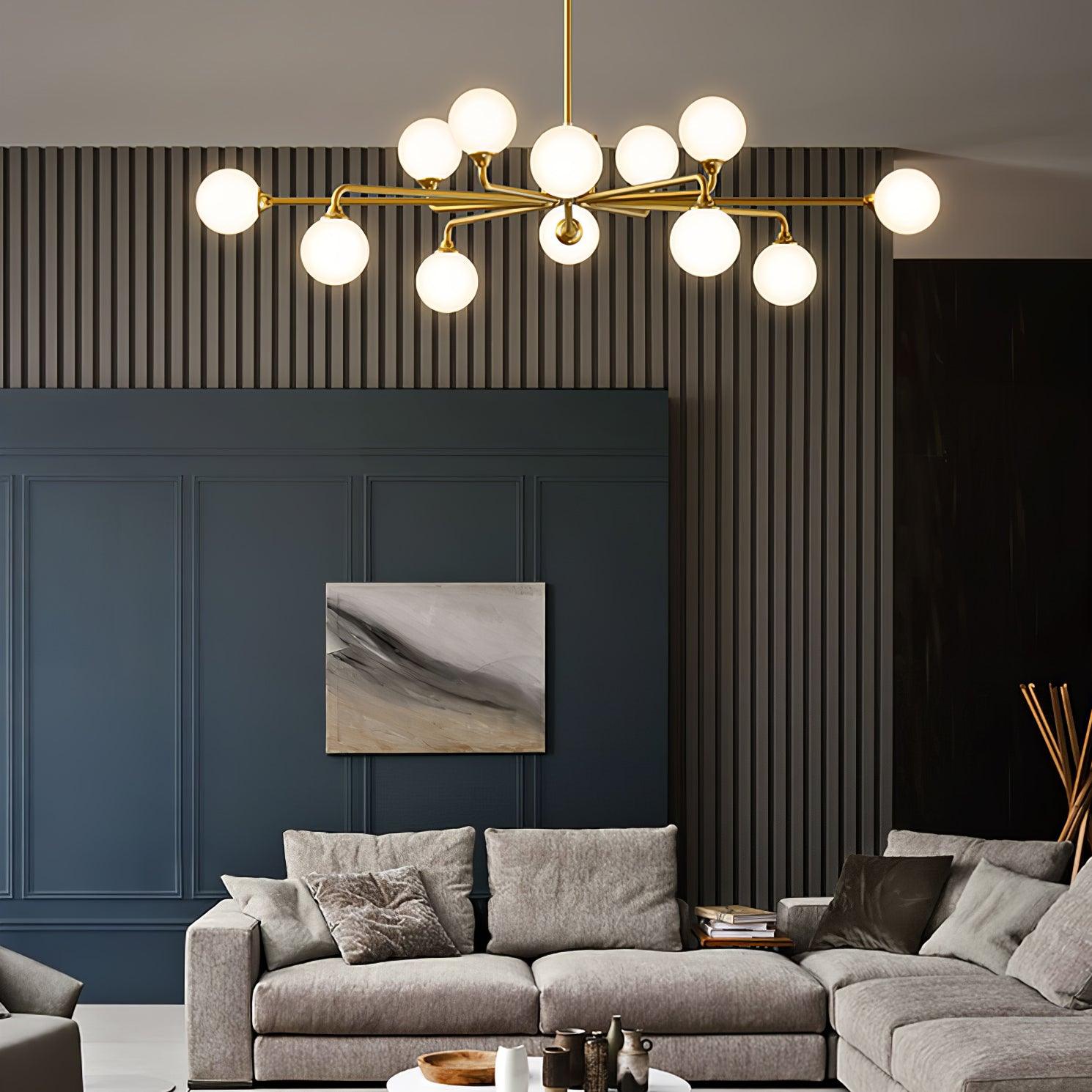Nivor Modern Glass Chandelier-Neutral Decor