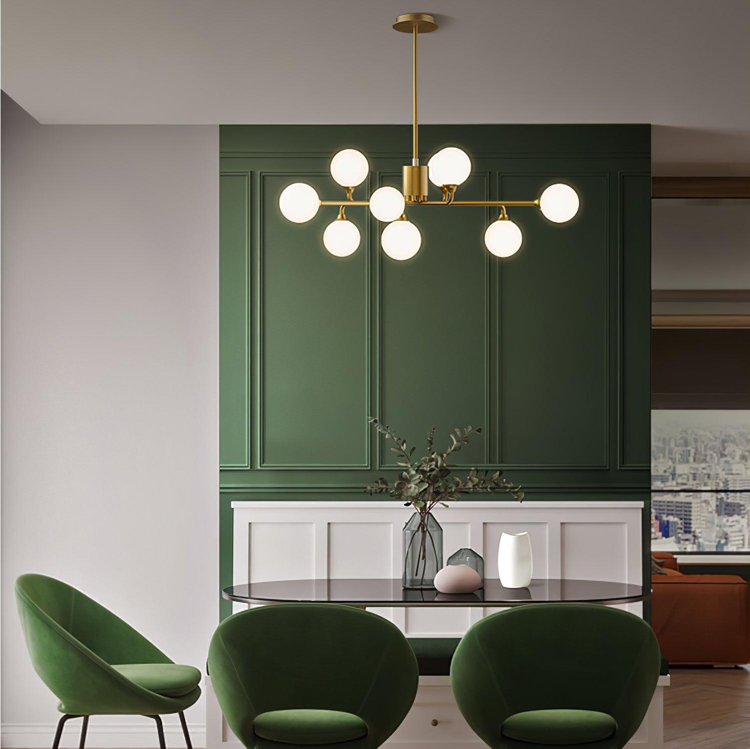 Nivor Modern Glass Chandelier-Neutral Decor