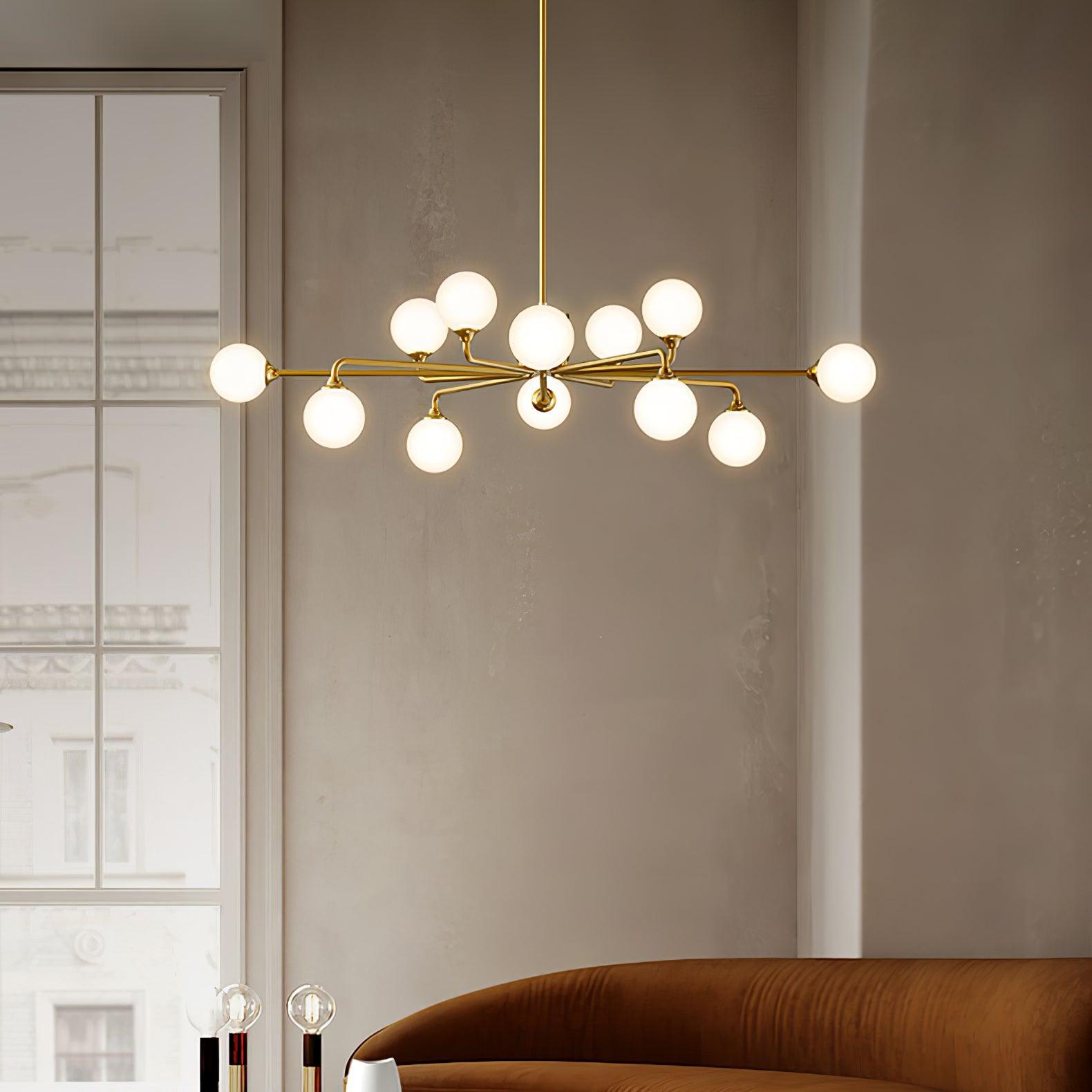 Nivor Modern Glass Chandelier-Neutral Decor