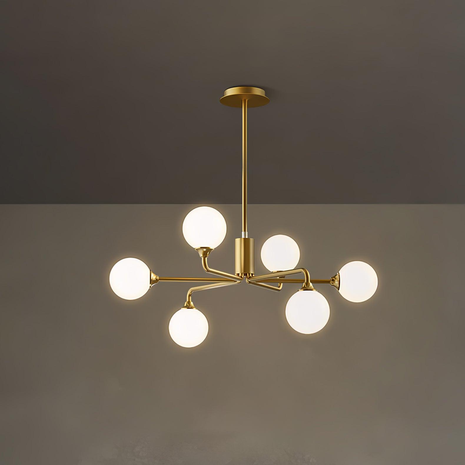 Nivor Modern Glass Chandelier-Neutral Decor