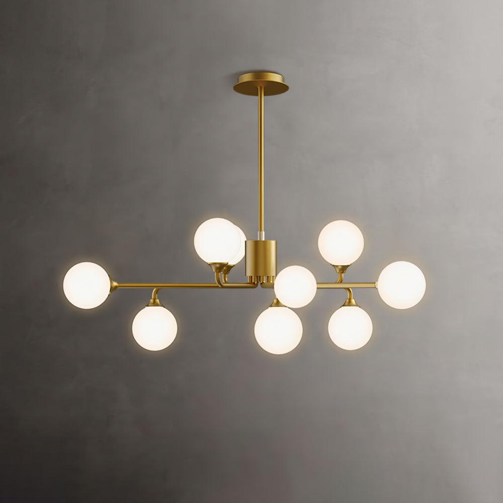 Nivor Modern Glass Chandelier-Neutral Decor