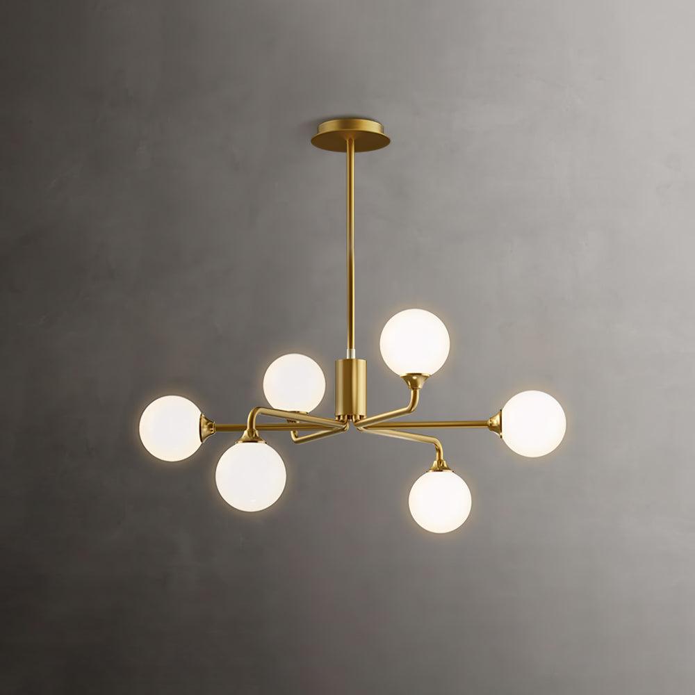 Nivor Modern Glass Chandelier-Neutral Decor