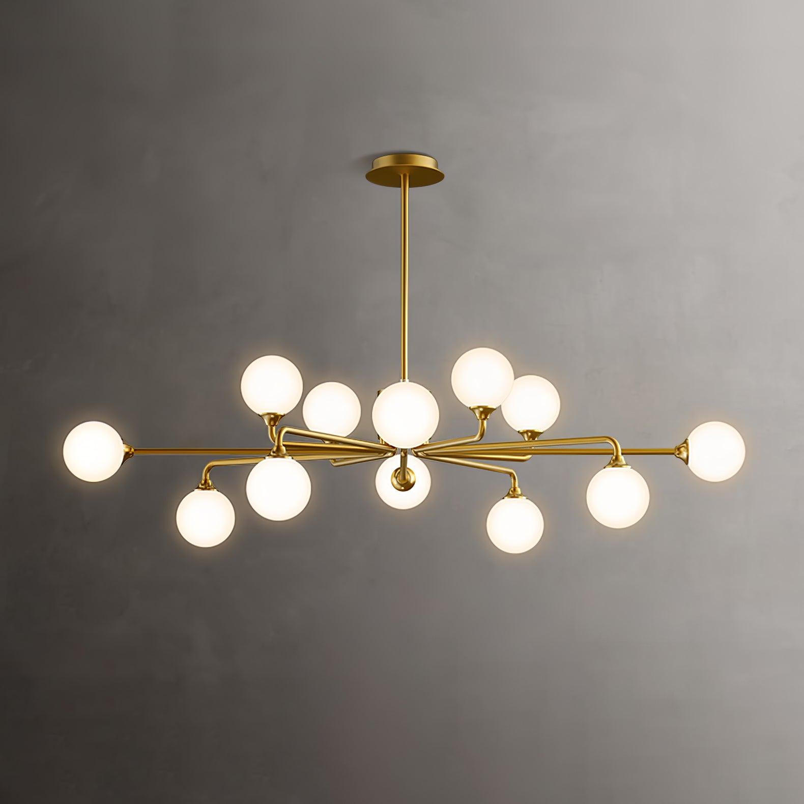 Nivor Modern Glass Chandelier-Neutral Decor