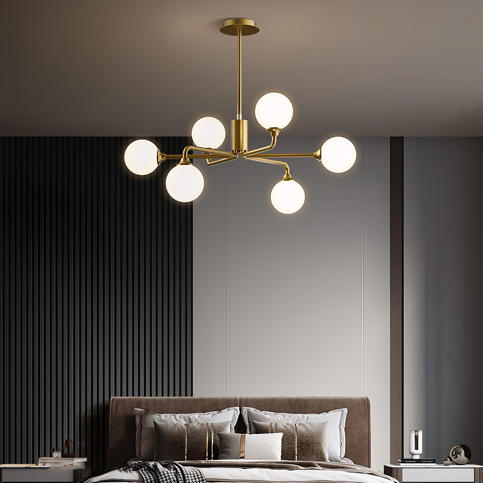 Nivor Modern Glass Chandelier-Neutral Decor