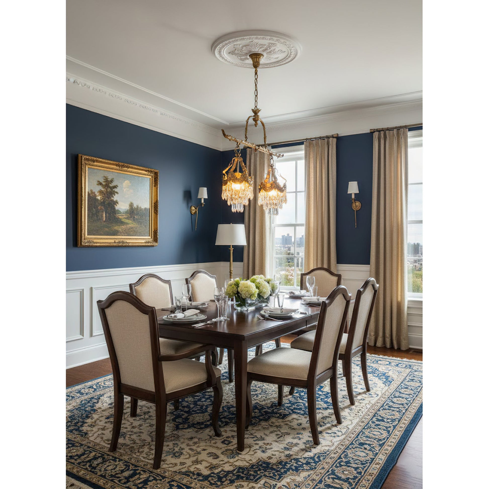 Lifestyle image of the pendant lamp in a contemporary home.