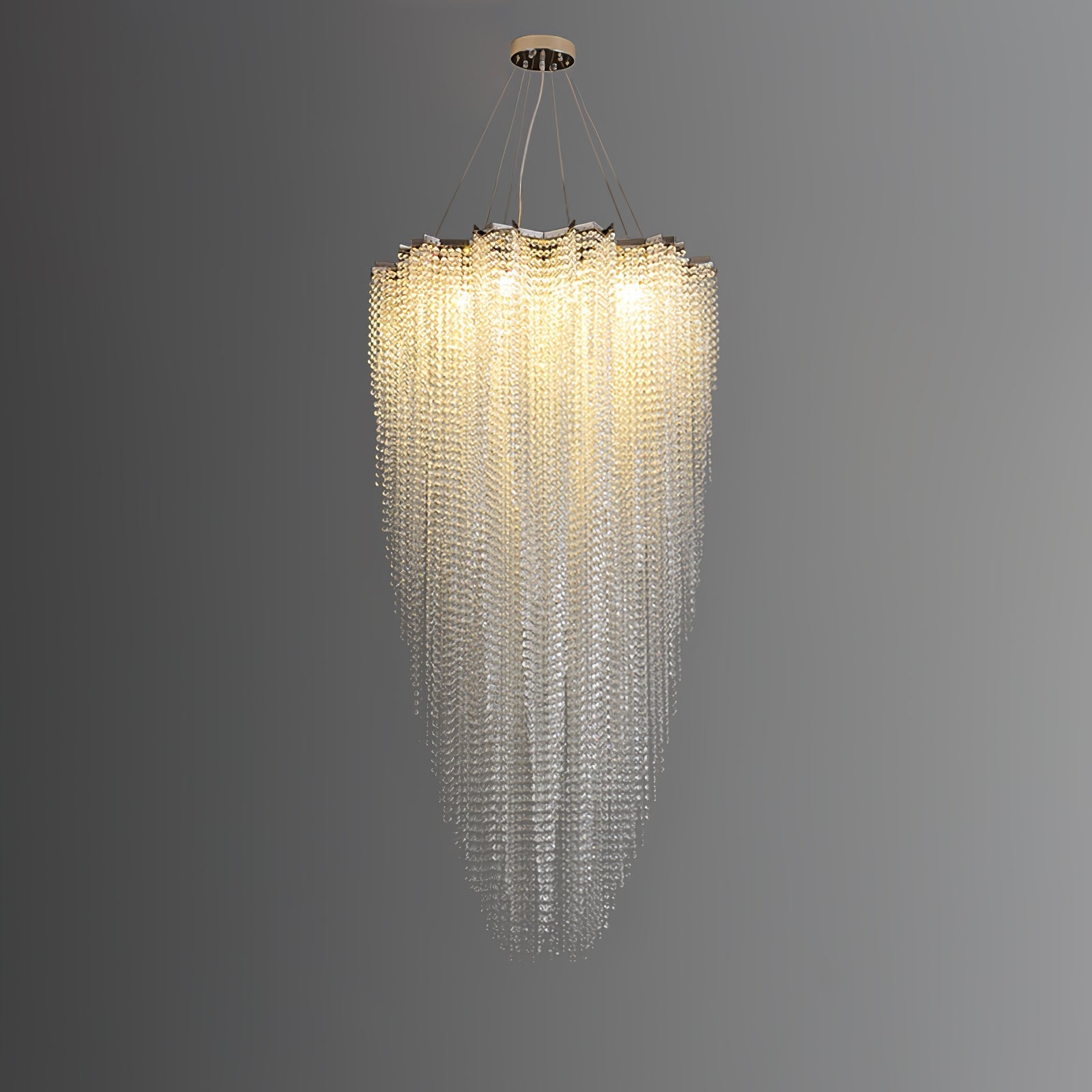 Zashayra Crystal Column Chandelier-Neutral Decor