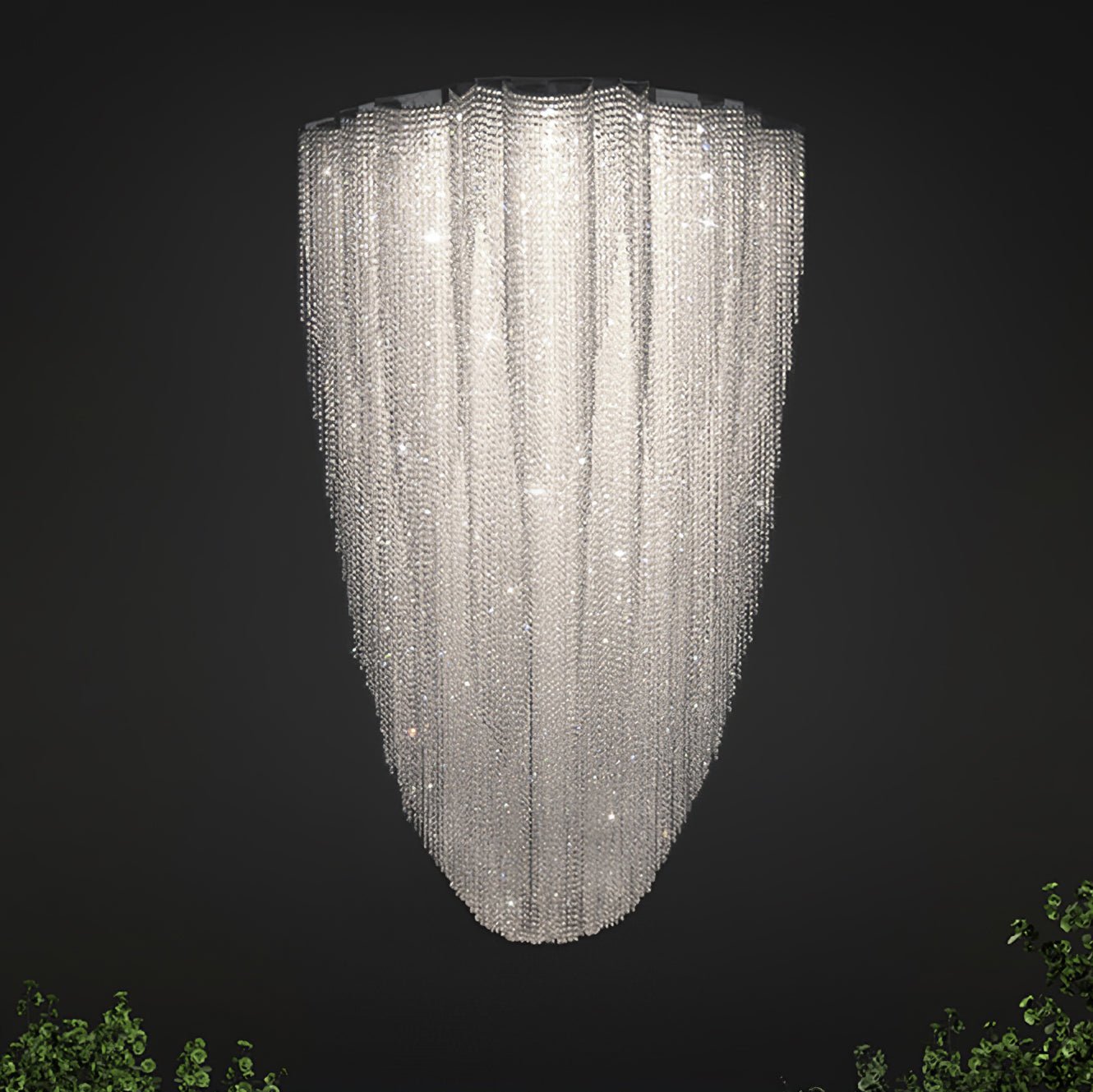 Zashayra Crystal Column Chandelier-Neutral Decor