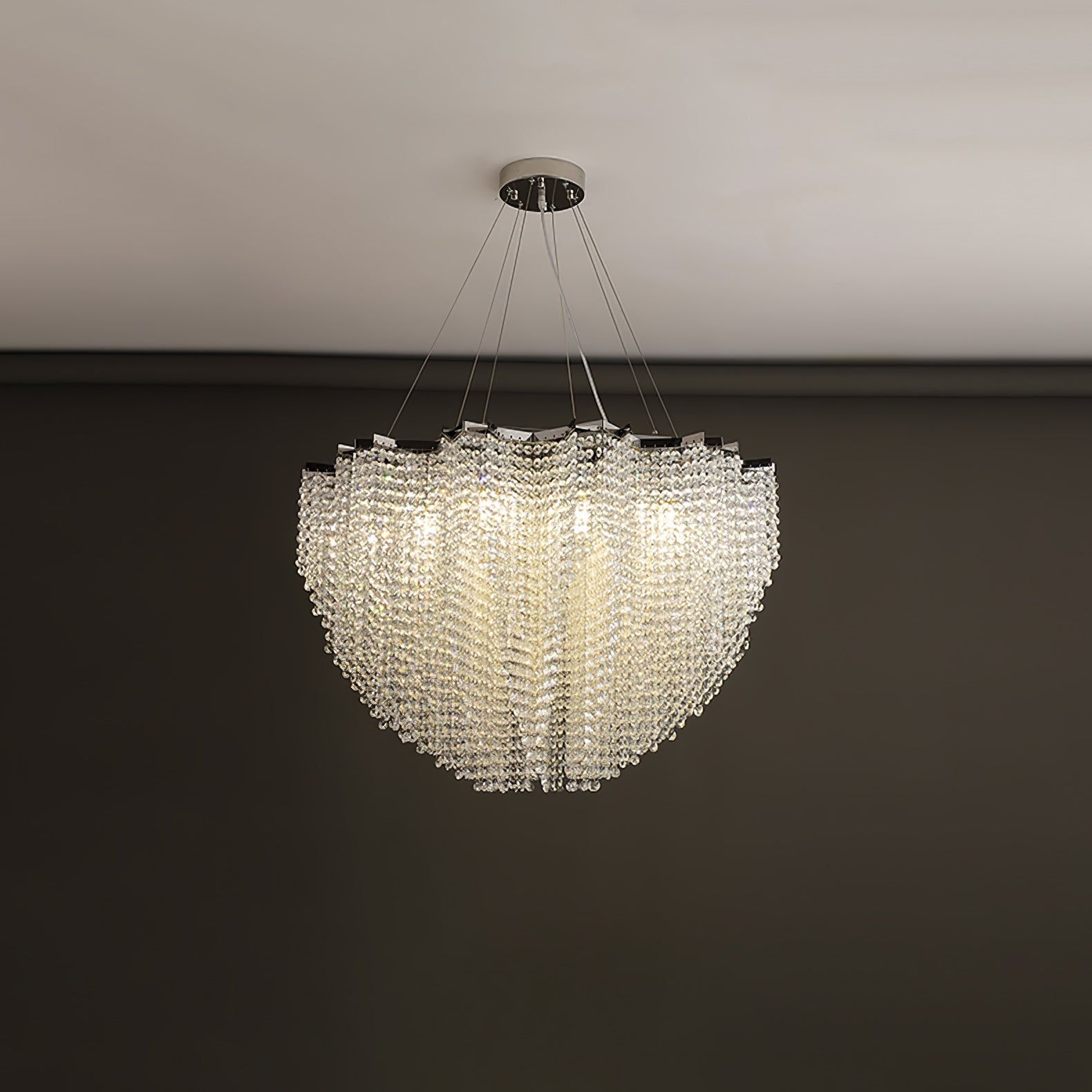 Zashayra Crystal Column Chandelier-Neutral Decor