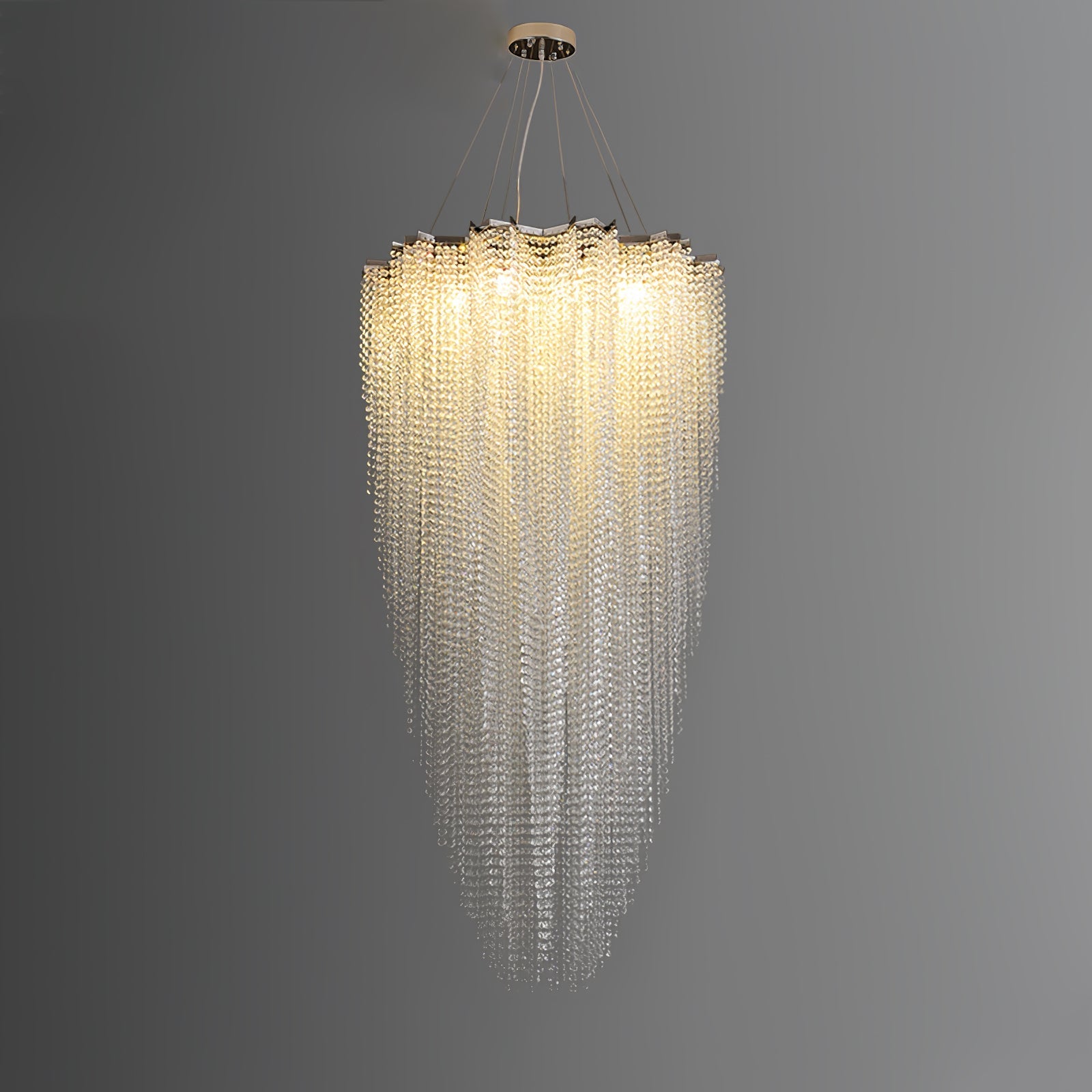 Zashayra Crystal Column Chandelier-Neutral Decor