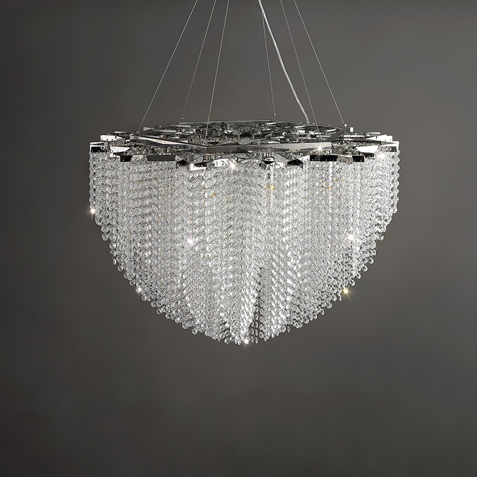 Zashayra Crystal Column Chandelier-Neutral Decor