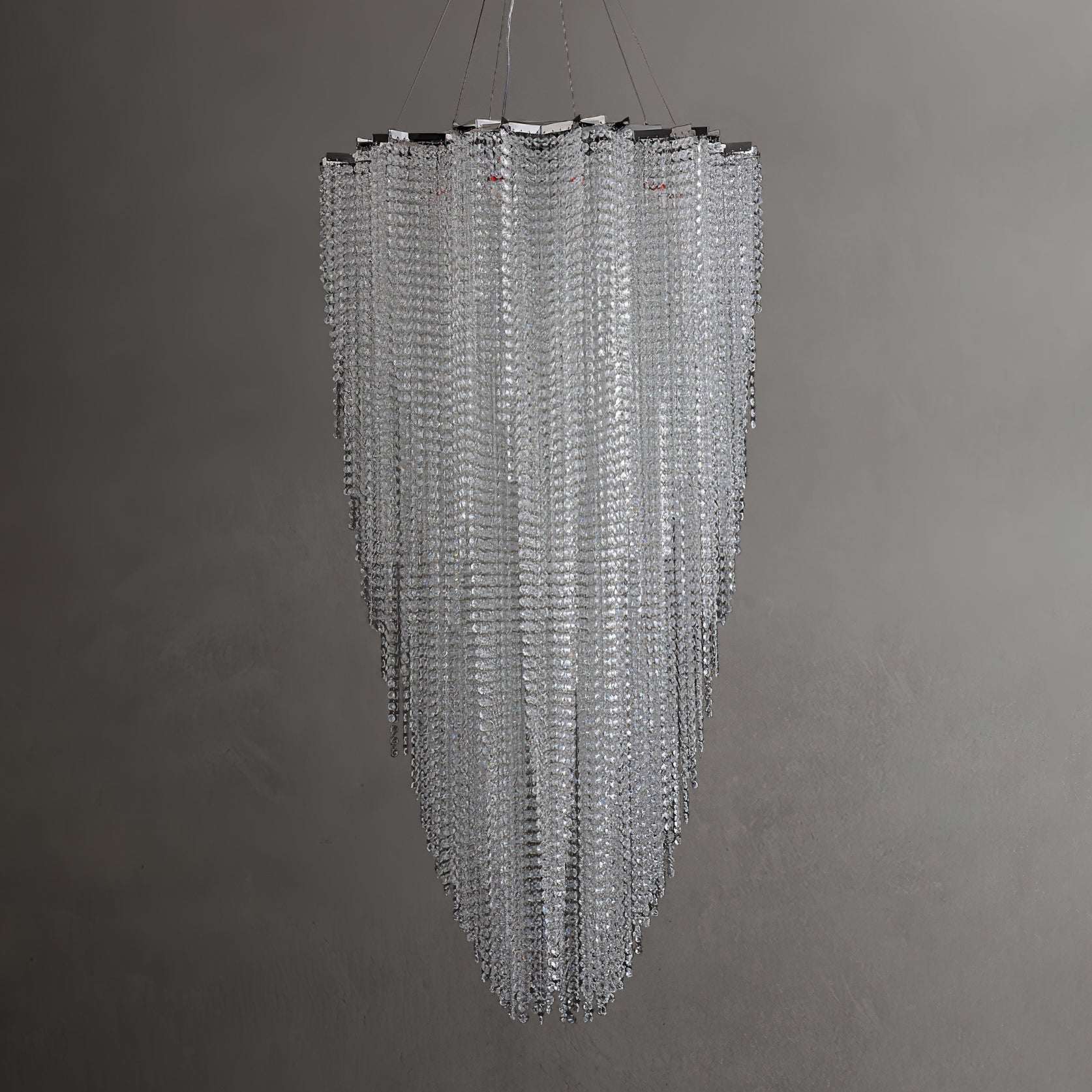Zashayra Crystal Column Chandelier-Neutral Decor
