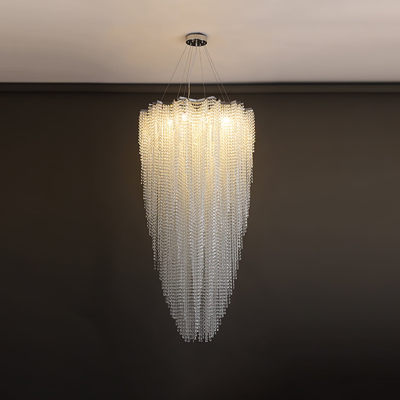 Zashayra Crystal Column Chandelier-Neutral Decor