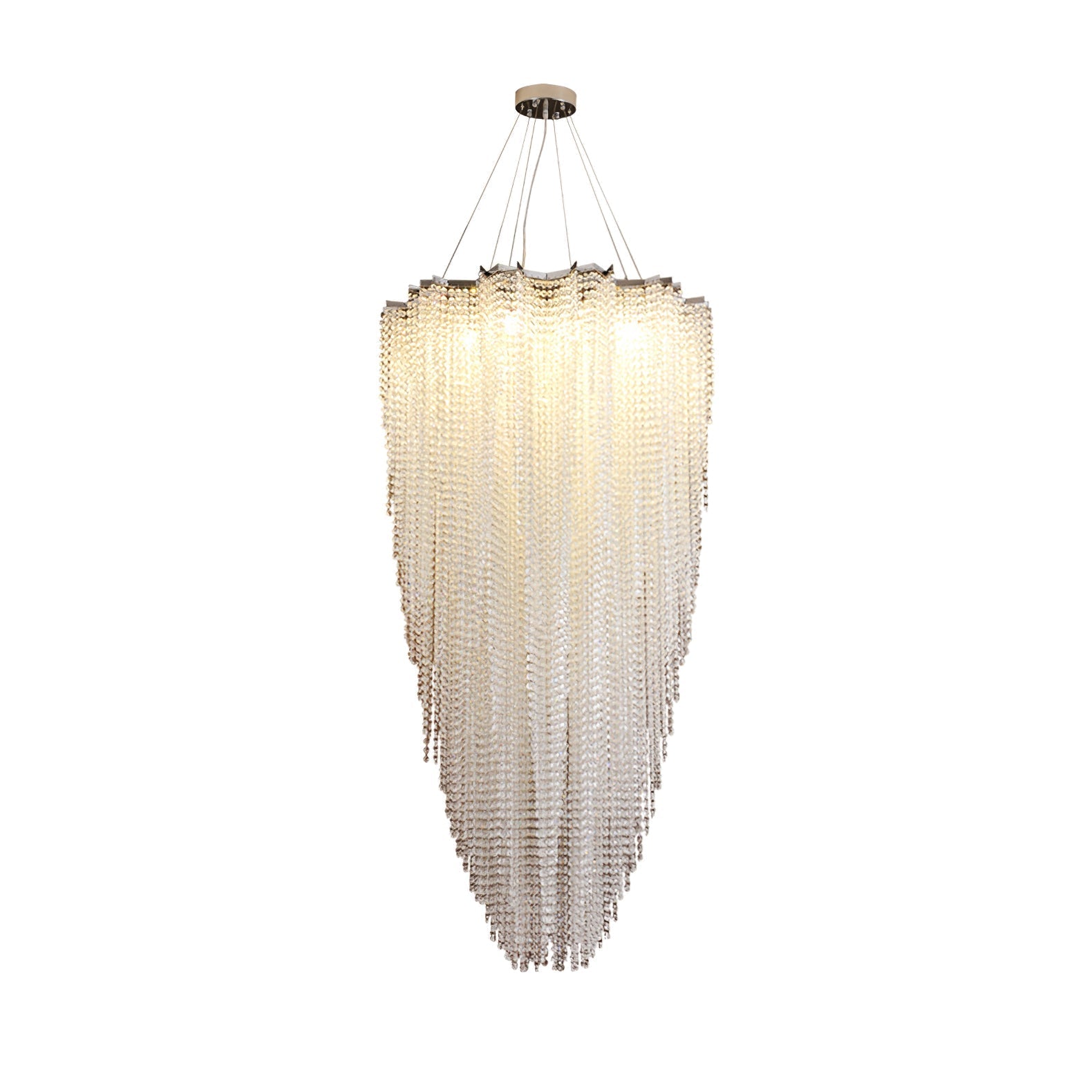 Zashayra Crystal Column Chandelier-Neutral Decor
