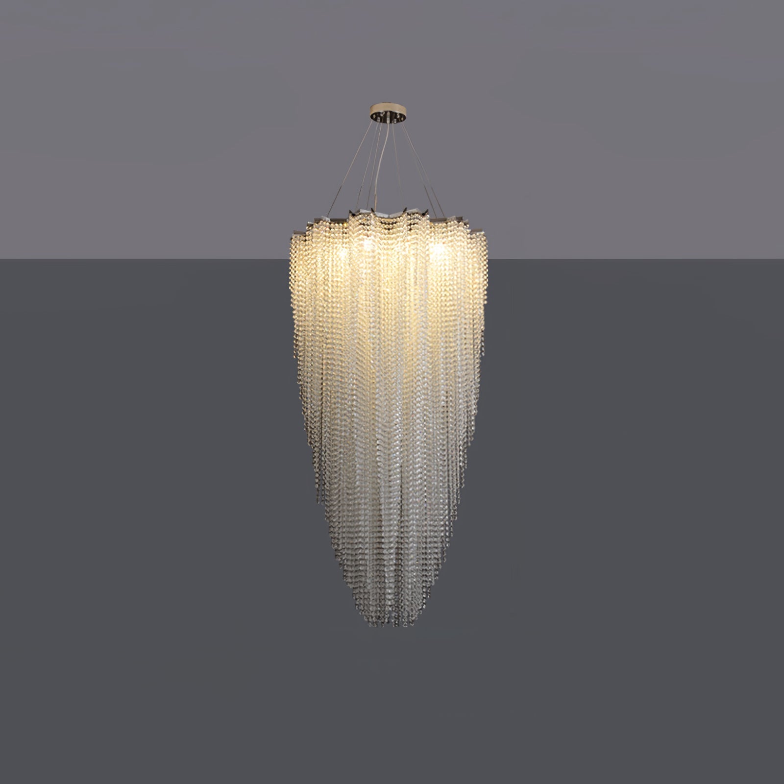 Zashayra Crystal Column Chandelier-Neutral Decor
