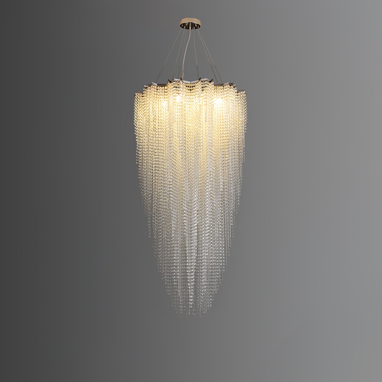 Zashayra Crystal Column Chandelier-Neutral Decor