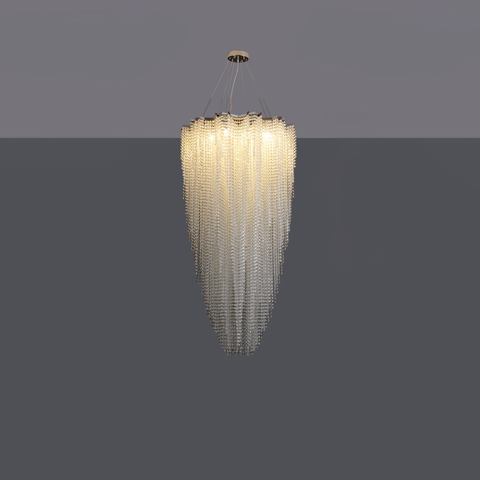 Zashayra Crystal Column Chandelier-Neutral Decor