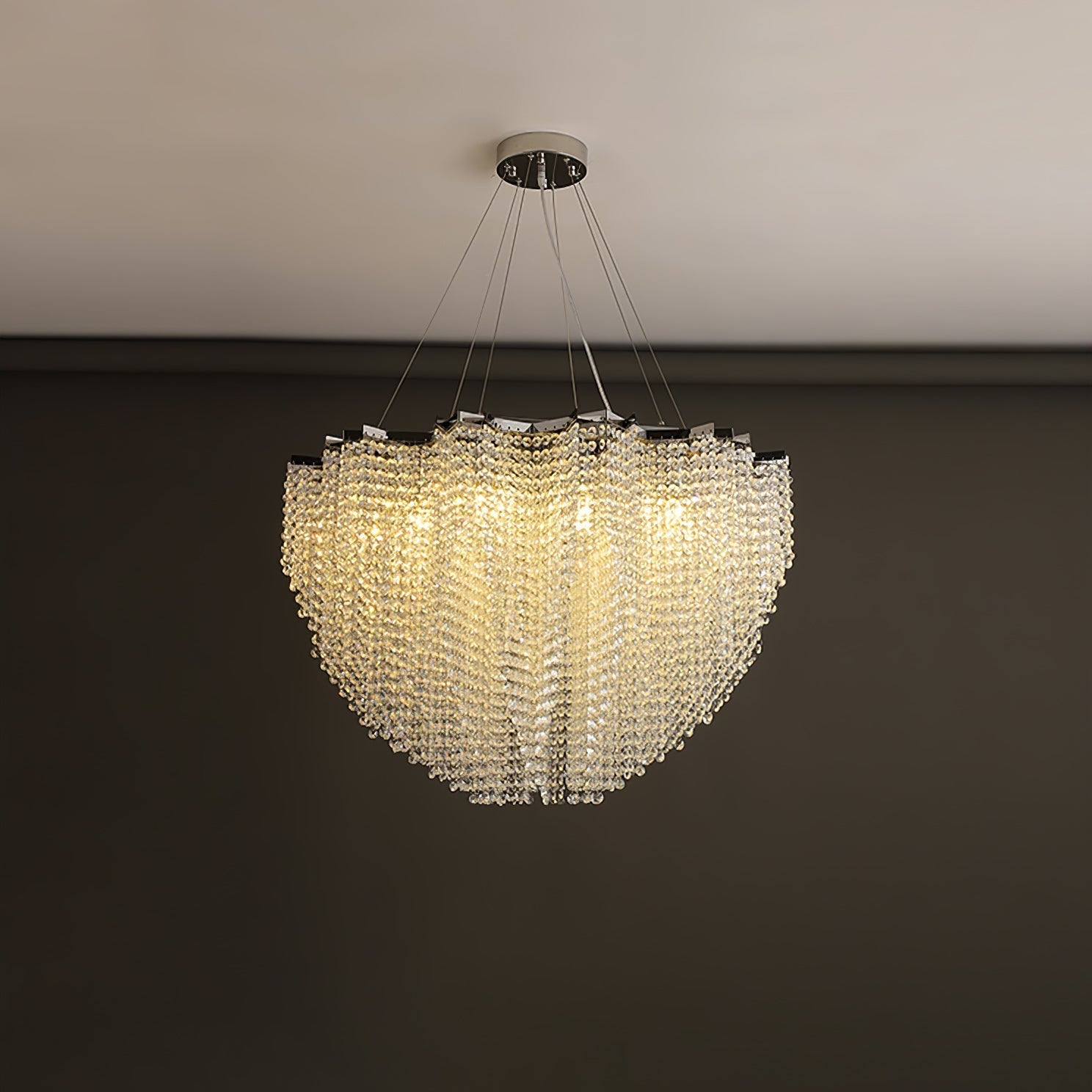 Zashayra Crystal Column Chandelier-Neutral Decor